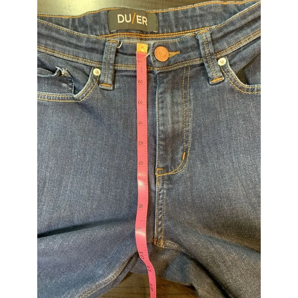 DU/ER DUER Jeans Mens 32X25 Relaxed Fit Taper Blue Denim Minimalist Comfort Prep